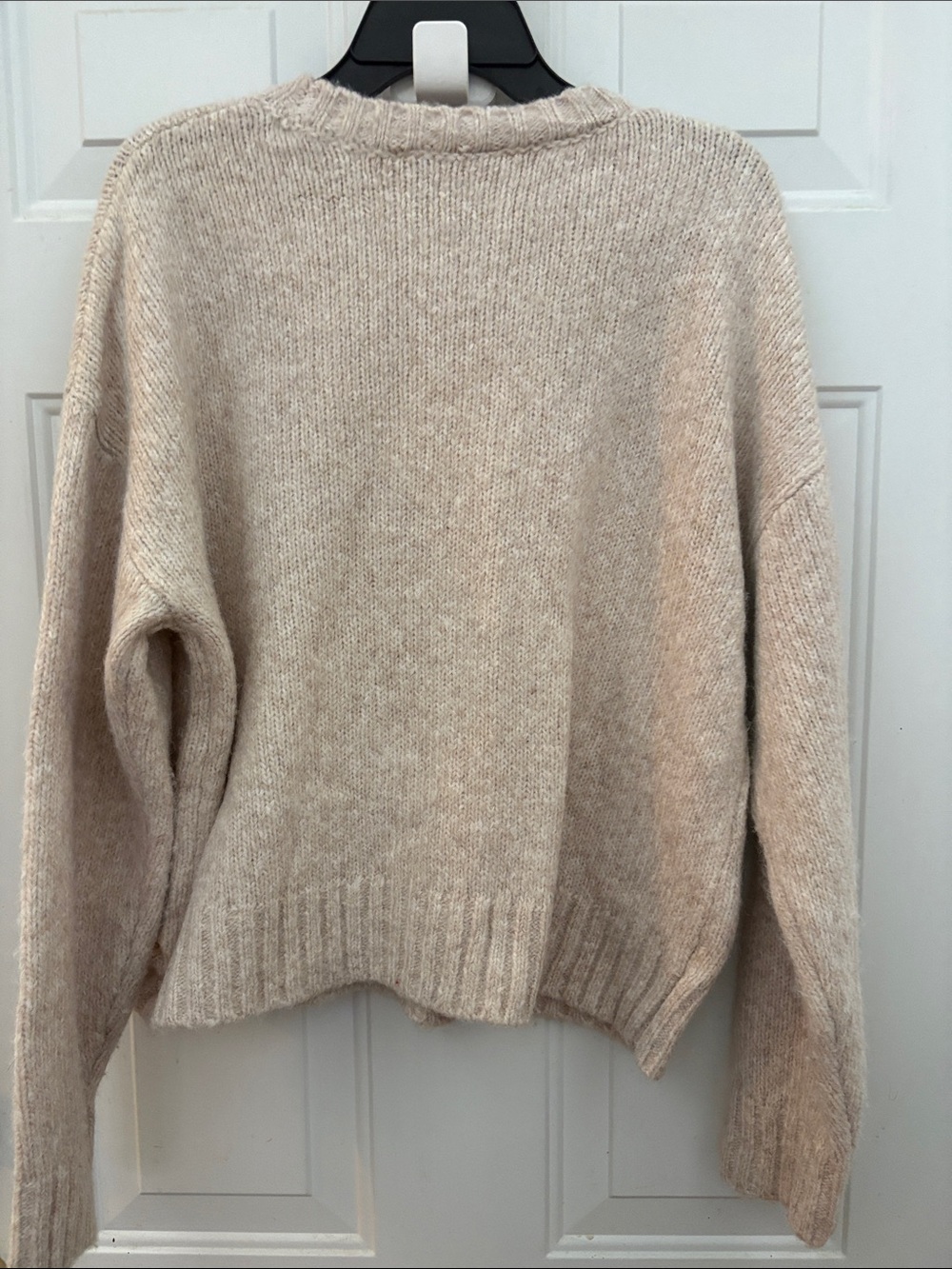 Jeweled Cream Crewneck Sweater - Women's - Picture 5 of 5